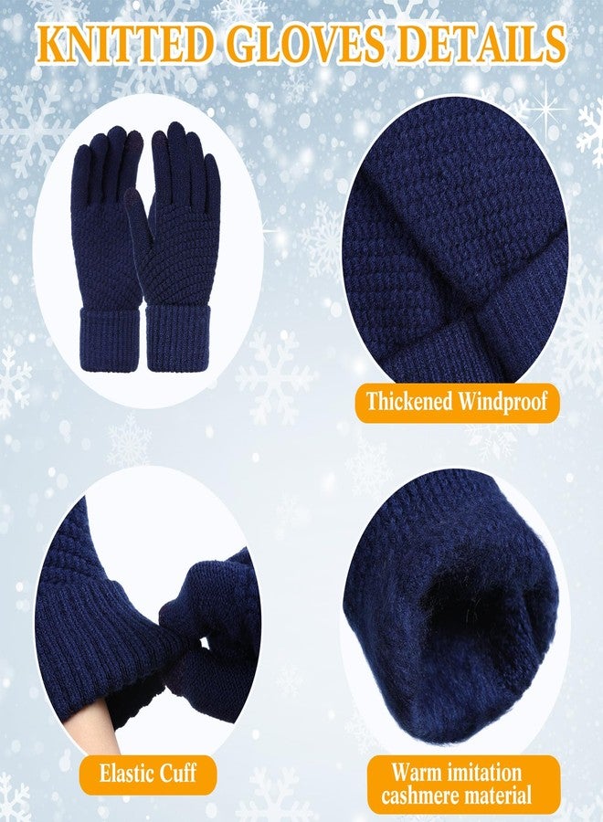 ShinyMatch 2 Pairs Winter Fingerless USB Heated Gloves and Knitted Warmers Gloves Set for Women Men Thermal Hand Warmers(Bluish Green) - Image 4